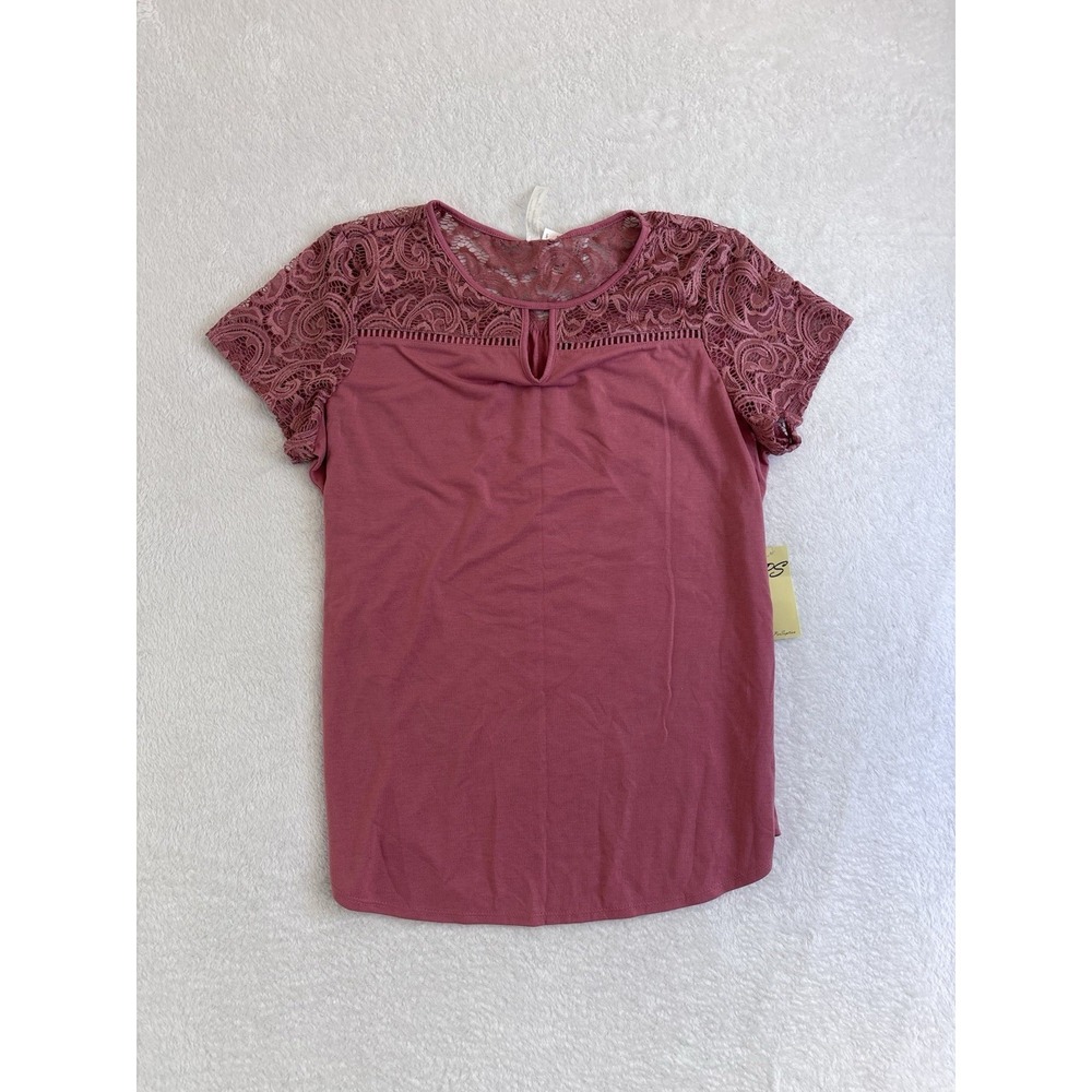 Perception Concept Women's Top With Laced Sleeve Neckline Sz Extra Large Blouse